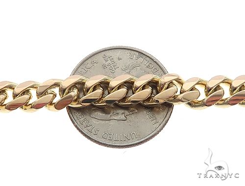 14K Yellow Gold Cuban Link Bracelet With Heart Charm And Toggle Clasp, photo 5 of 8