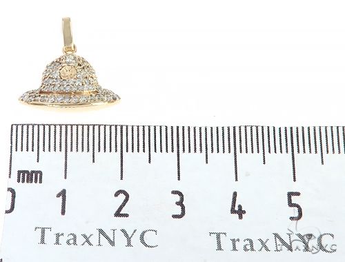 14K Yellow Gold Custom Made Hat Pendant 65286 - Image 5
