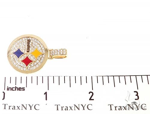 14K Yellow Gold Small Custom Steelers Pendant, photo 7 of 7