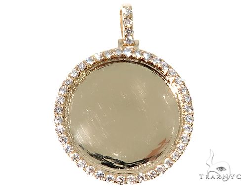 14K Gold Customizable Photo Pendant 1 inch 64624 - Image 1