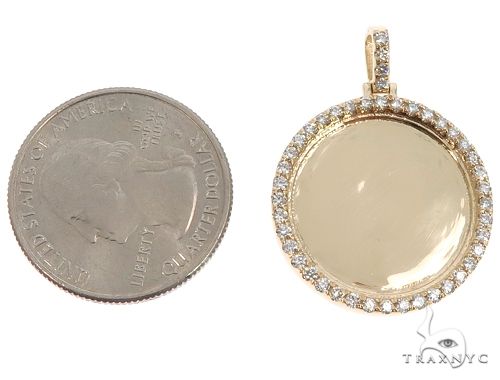 14K Gold Customizable Photo Pendant 1 inch 64624 - Image 5