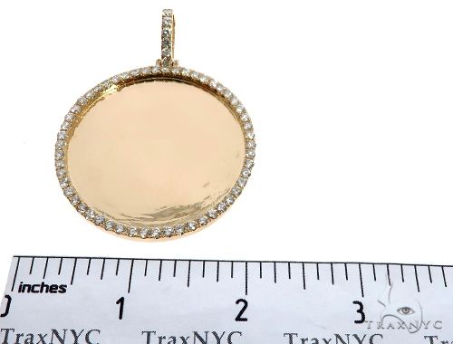 14K Yellow Gold Customizable Photo Pendant 2 inches, photo 6 of 8