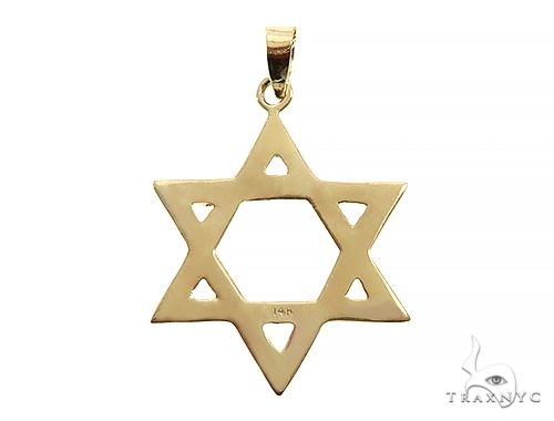 14K Gold David Star Pendant, photo 3 of 7