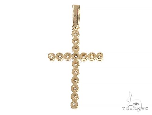 14K Gold Diamond Cross, photo 3 of 8