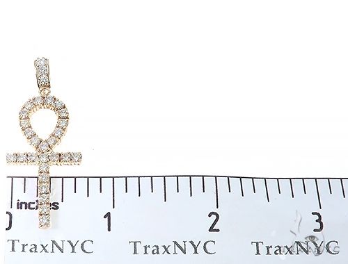 14K Yellow Gold Diamond Ankh Cross, photo 6 of 7