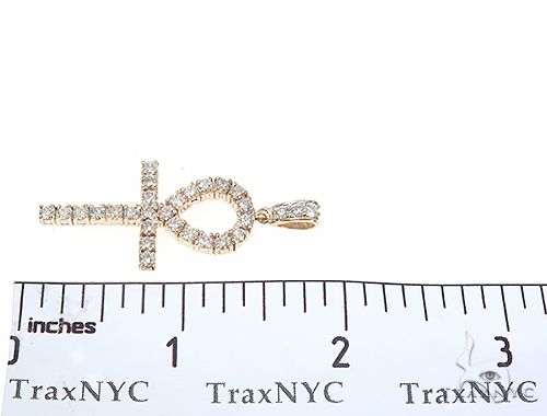 14K Yellow Gold Diamond Ankh Cross, photo 7 of 7