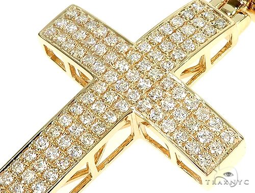 14K Gold Diamond Cross Pendant, photo 5 of 8