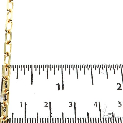 14K Yellow Gold Diamond Cut Anchor Cable Link Bracelet 7 Inches 3.7mm, photo 4 of 5