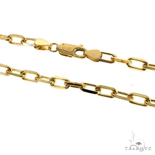 14K Yellow Gold Diamond Cut Anchor Link Chain 3.7mm, photo 2 of 4