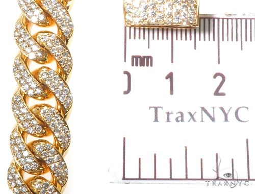 14K Yellow Gold Diamond Miami Cuban Link Chain 20 Inches 12mm 64098 - Image 5