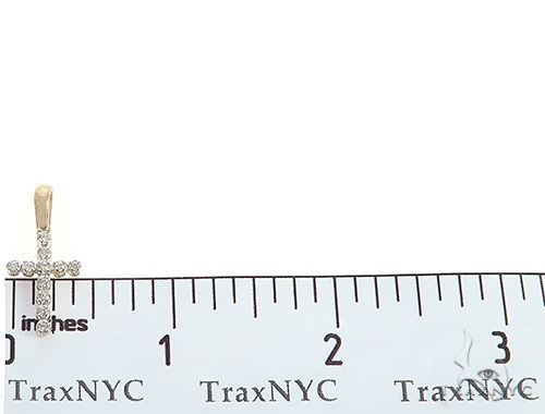 14K Gold Diamond Small Cross, photo 7 of 7
