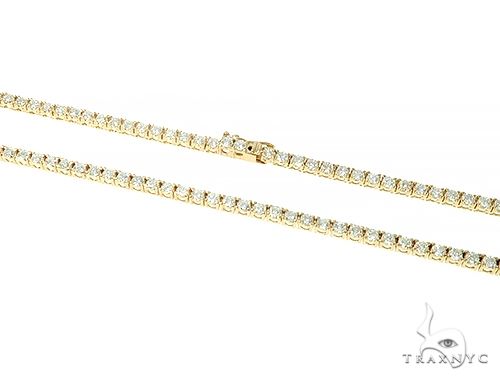 14K Yellow Gold Diamond Tennis 22 Inches 2.5mm 65777 - Image 2