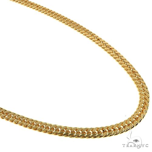 14k Yellow Gold Double Curb Link 22 inches 4.6mm 67793 | TraxNYC