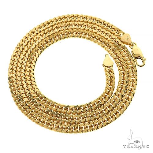 14K Yellow Gold Solid Double Curb Chain 5.4mm, photo 3 of 6