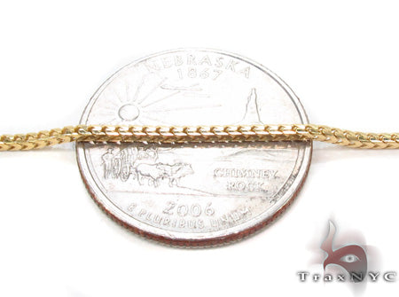 14K Gold franco chain, 1 mm, photo 3 of 7