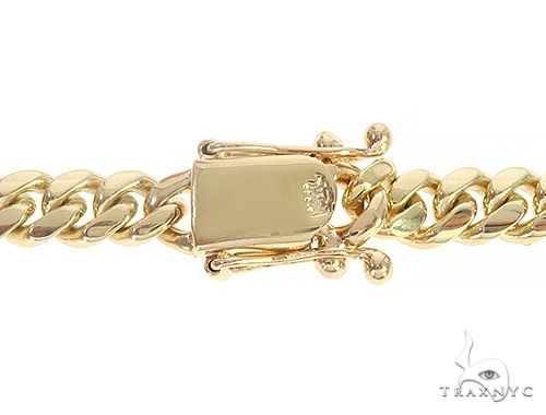 14K Yellow Gold Miami Cuban Diamond Bracelet, photo 5 of 8