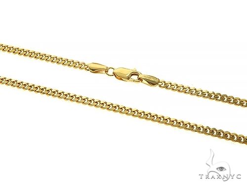 14K yellow gold 20-inch Miami Cuban link chain, 2.6mm thickness, polished finish