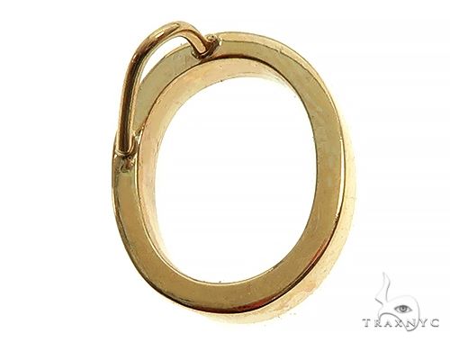 14K Yellow Gold O Initial Pendant, photo 3 of 6