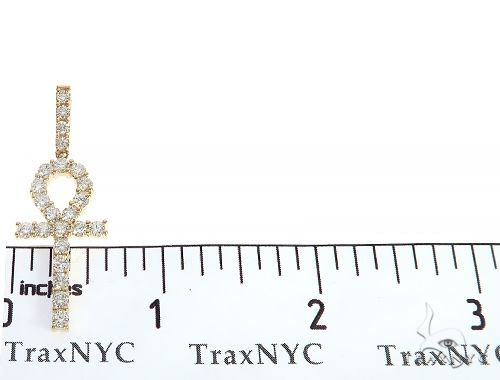 14K Gold Prong Diamond Ankh Cross, photo 6 of 7