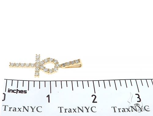 14K Gold Prong Diamond Ankh Cross, photo 7 of 7