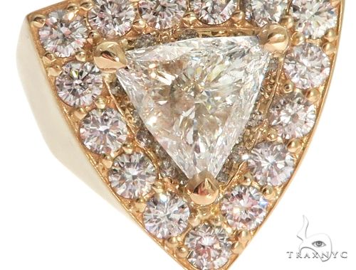14K Yellow Gold Prong Diamond Trillion Cut Ring, photo 3 of 9