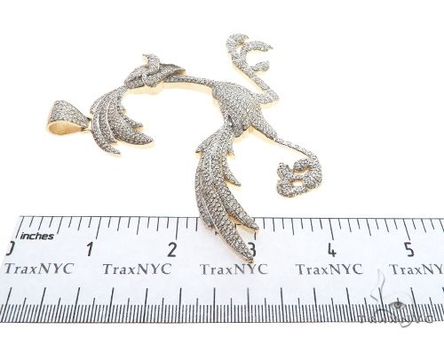 14K Yellow Gold Running Bird Pendant 63090 - Image 11