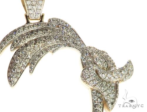 14K Yellow Gold Running Bird Pendant 63090 - Image 2