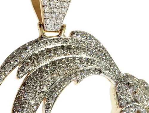 14K Yellow Gold Running Bird Pendant 63090 - Image 5