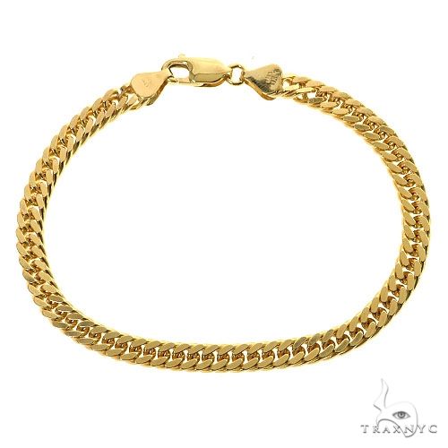 Buy 14K Yellow Gold Solid Double Curb Link Bracelet 8.5 Inches 5.4