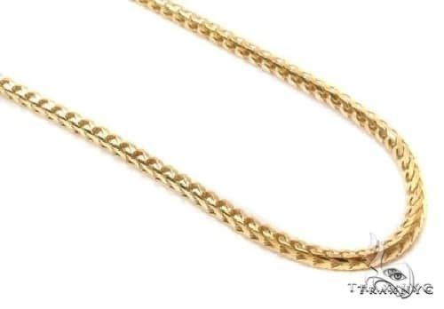 14K Yellow Gold Solid Thin Franco Chain 1.5mm 67977, photo 1 of 3