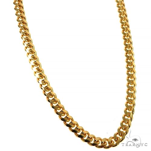 14k yellow gold 3.5mm Miami Cuban link chain, 24 inches, solid men's necklace