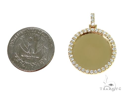 14K Yellow Gold Sweet Memories Collection Medium Diamond Photo Pendant, photo 5 of 8