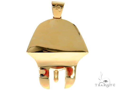14K Gold Pharaoh King Tut Diamond Pendant, photo 5 of 10