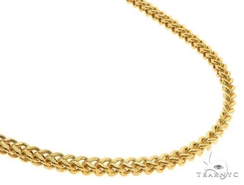 14k Yellow gold Hollow Franco Link Chain 4.5mm 26 Inches 65555 - Image 2