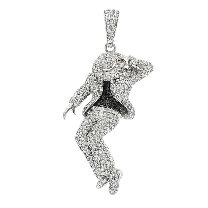 14K Diamond Moonwalk Pendant