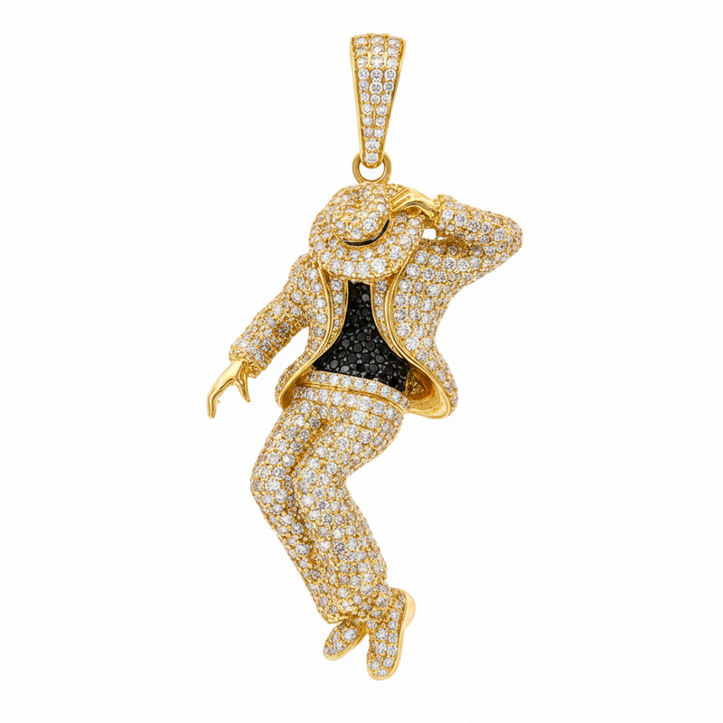 14K Diamond Moonwalk Pendant, view 2