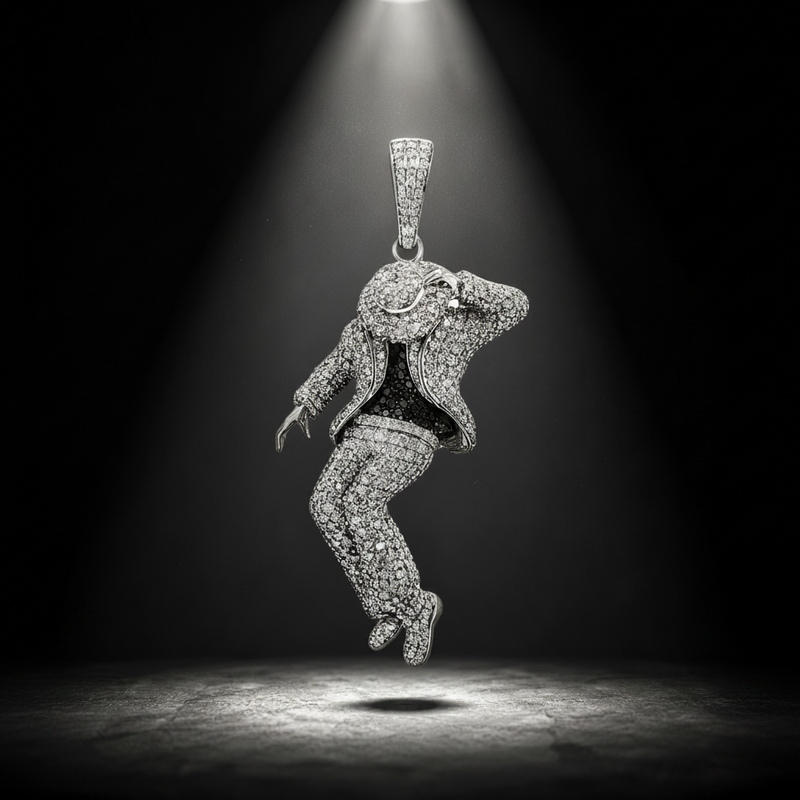 14K Diamond Moonwalk Pendant, view 11