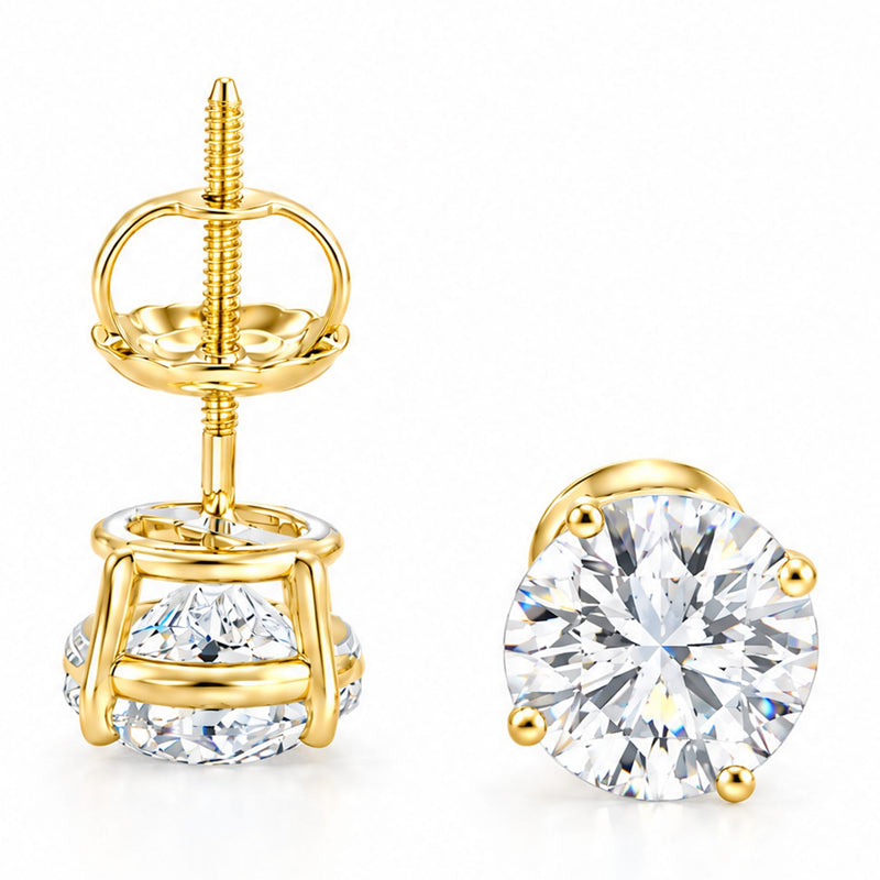 14K Gold 2 Ctw Round-Cut Diamond Studs (Lab) 68464 - TRAX7