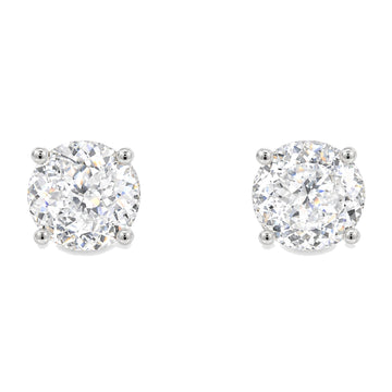 14K Gold 4 Ctw Portuguese-Cut Lab-Grown Diamond Studs 70456 - TRAX2