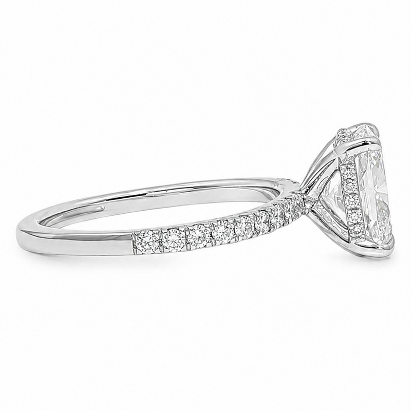14K Gold Astral 3 Carat Cushion Cut Lab-Grown Diamond Engagement Ring, view 5