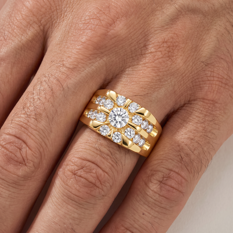 14K Gold Channel Diamond Ring, photo 9 of 9