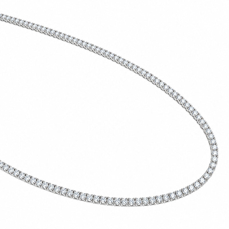 14K Gold Lab-Grown Diamond Tennis Chain 22 Inches 2.2 mm, white gold