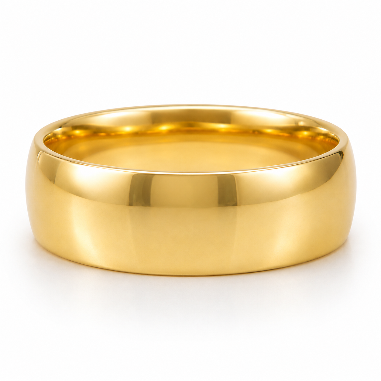 14K Gold Men's Wedding Band 68814 | TraxNYC