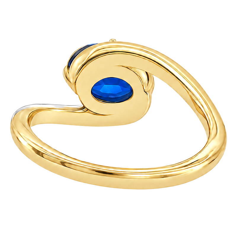 14K Gold Sapphire Bypass Ring, view 9