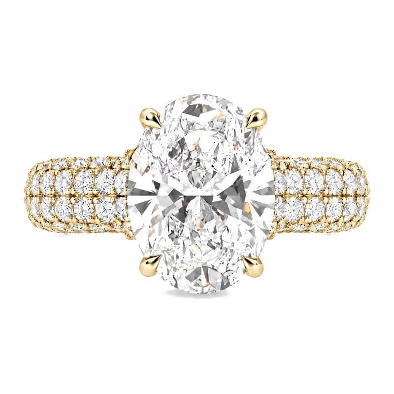 14K Gold Vivienne Oval Lab-Grown Diamond Engagement Ring, view 2