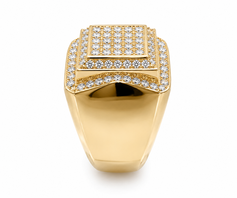 14K Yellow Gold Diamond Ring, view 8