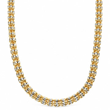 14K Yellow Gold Iced Link Chain 4.8mm 69790 - TRAX1