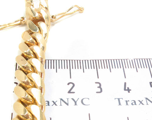 14k Yellow Gold Miami Cuban Bracelet 9.5 inches 11.5mm 34627 - Image 4