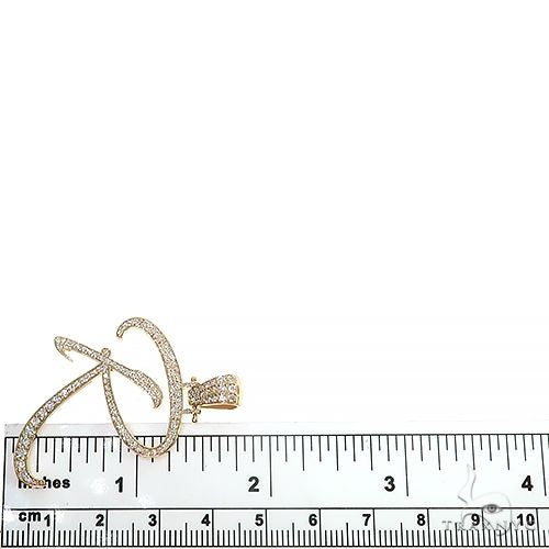 14k Gold Diamond 'R' Pendant, photo 6 of 6