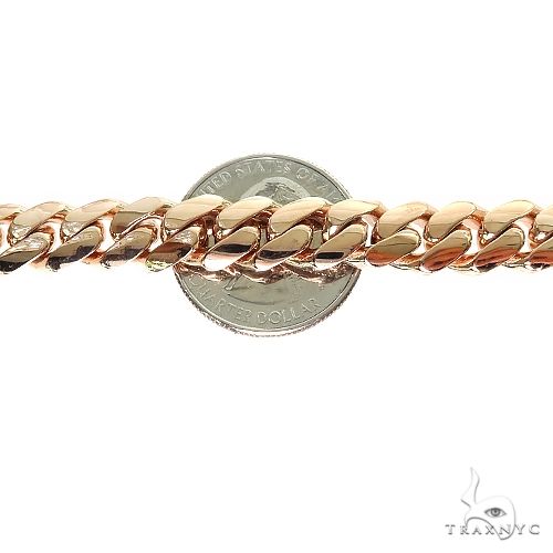14k Rose Gold Solid Hand Made Miami Cuban 9.5mm 24 inches Chain 69725 - Image 5